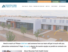 Tablet Screenshot of mountainparkhealth.org
